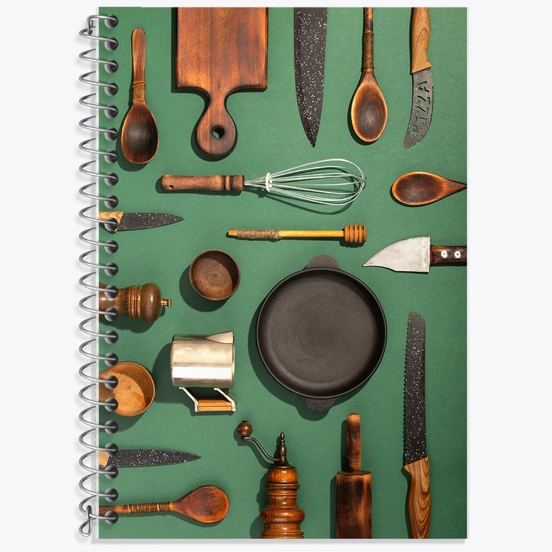 دفتر زبان 50 برگ خندالو مدل سه خط طرح آشپزی کد F2364