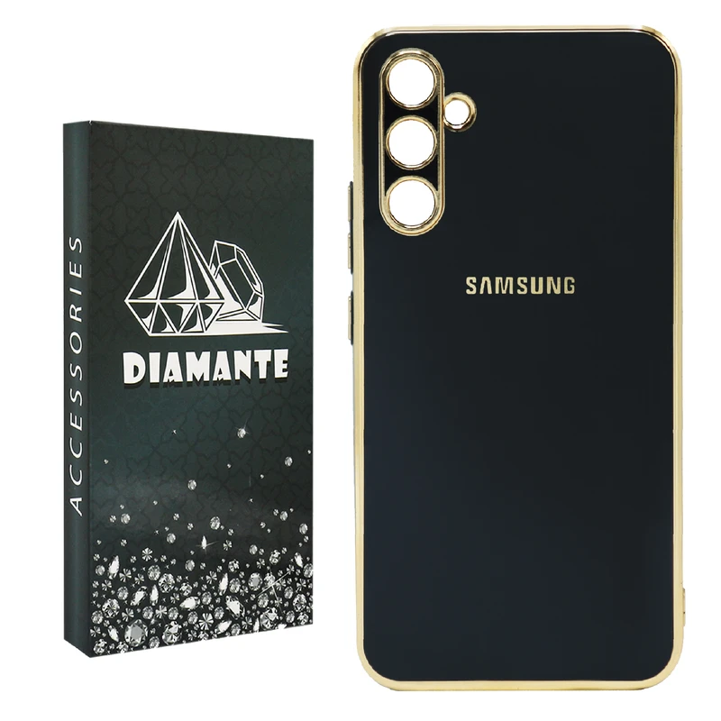 کاور دیامانته مدل Silver Navy مناسب برای گوشی موبایل سامسونگ Galaxy A34