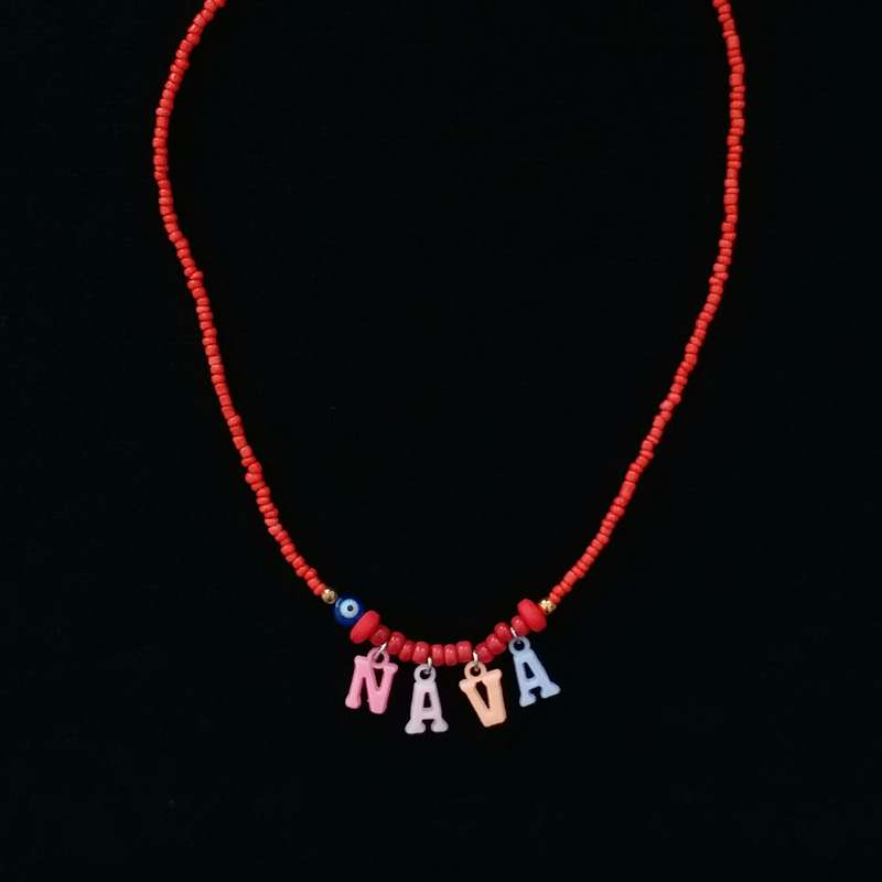 گردنبند دخترانه مدل تابستانی اسم نوا G126