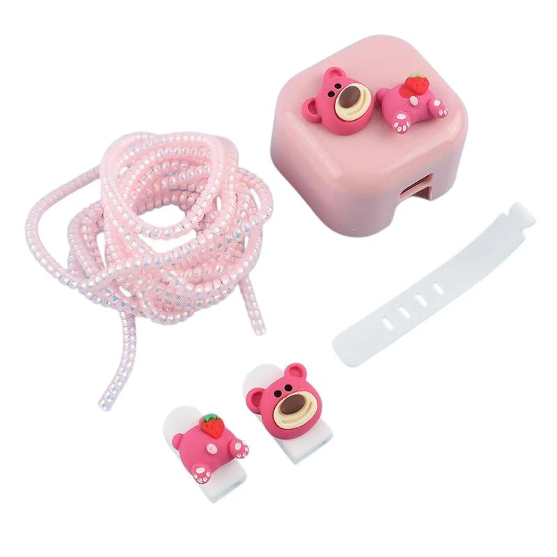 محافظ شارژر دیواری مدل HO7 مناسب برای شارژر اپل 20 وات سه پین بسته 5 عددی 