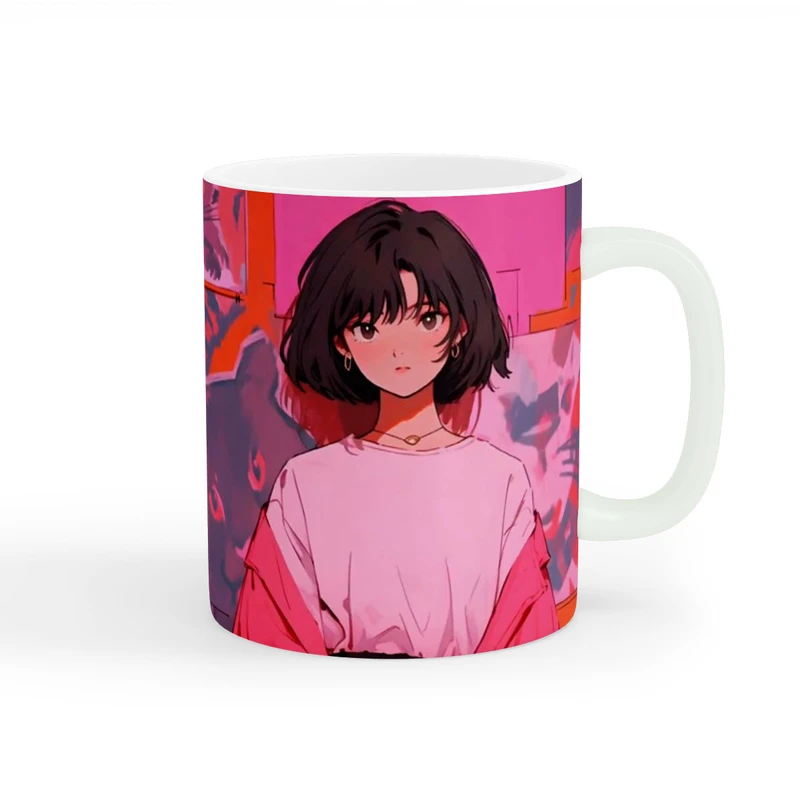 ماگ طرح دخترانه دختر زیبا کد wall-7872