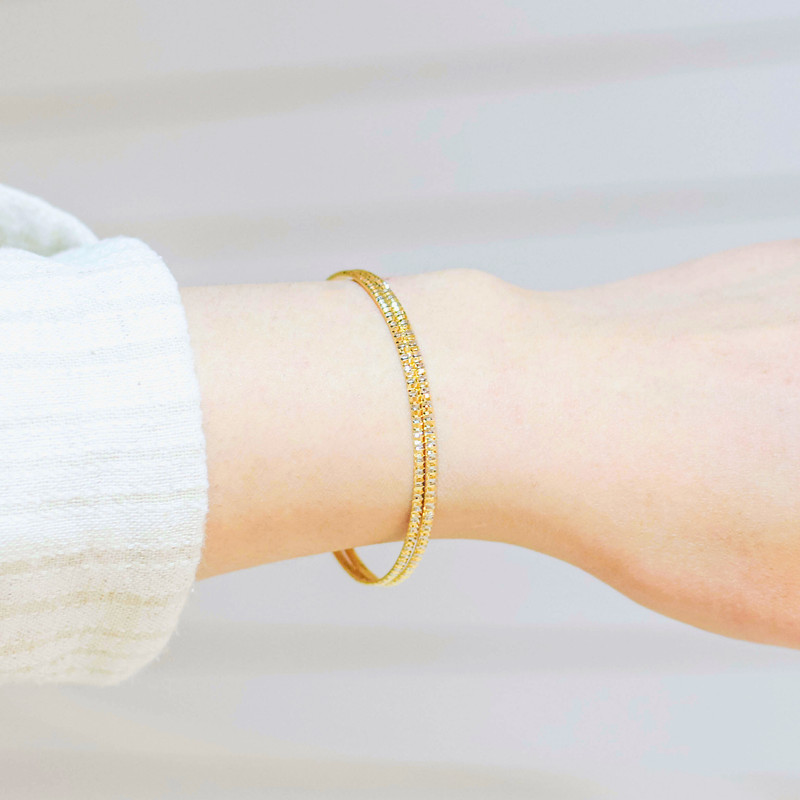 النگو طلا 18عیار زنانه مدل فانوسی توپر