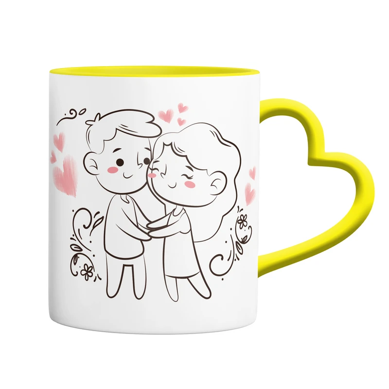 ماگ مدل عشق اسفندی دسته قلبی کد 9153