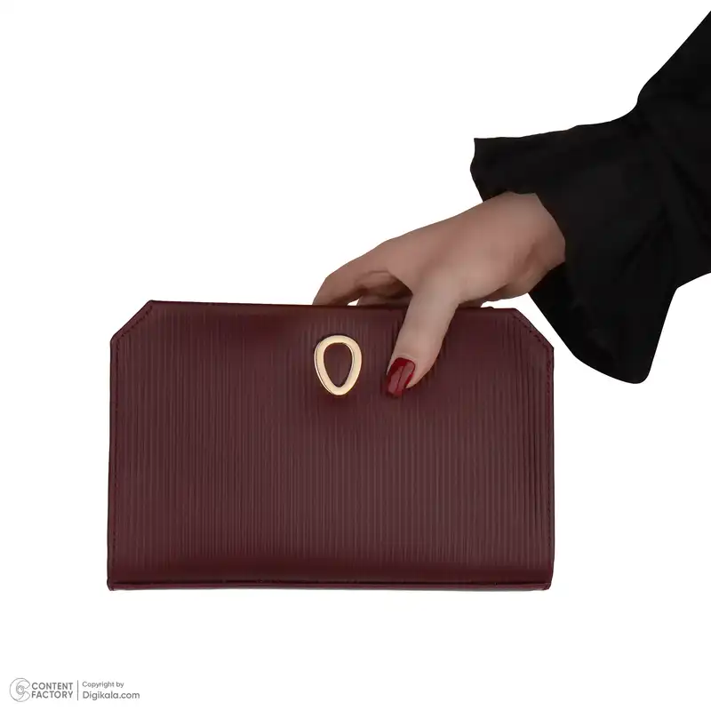 کیف دوشی زنانه اوال مدل 110 رنگ زرشکی