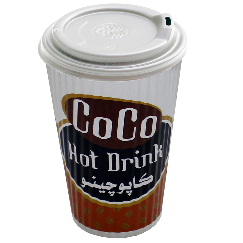 لیوان یکبار مصرف مدل کاپوچینو دو جداره 360 سی سی بسته 25 عددی