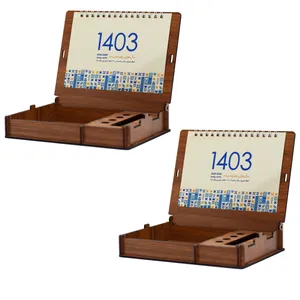 تقویم رومیزی سال 1403 مدل کلاسیک کد 01 بسته 2 عددی