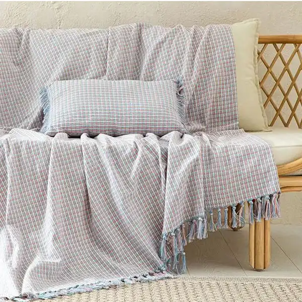 شال مبل انگلیش هوم مدل Rozaline Mavi سایز 130×170 سانتی متر