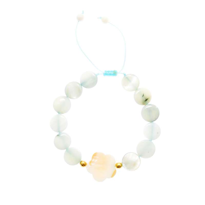 دستبند زنانه دلنار گالری مدل گل و سنگ صدف