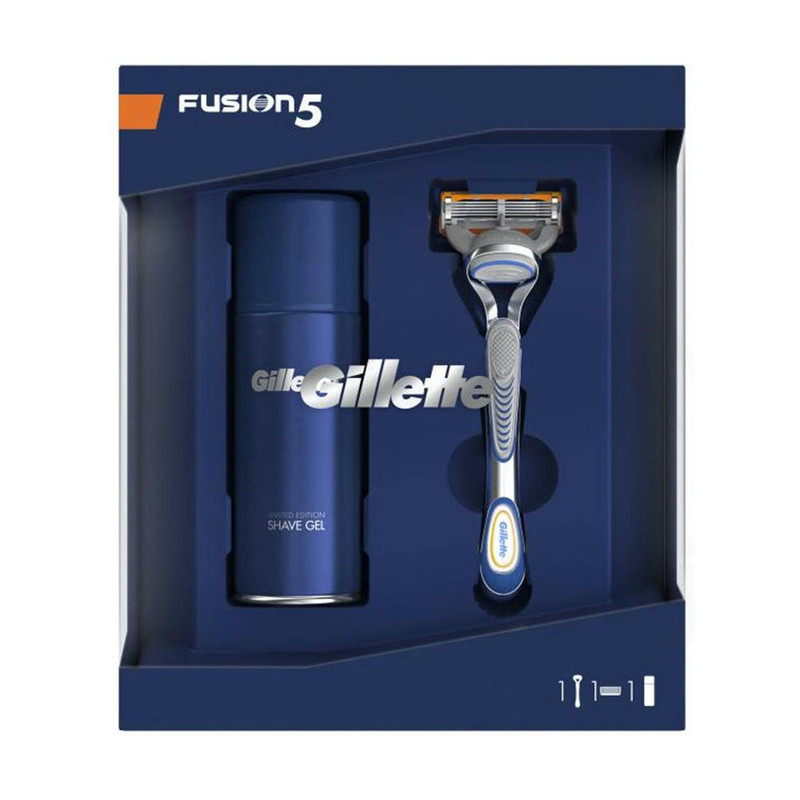 ست خودتراش ژیلت مدل Fusion 5 به همراه ژل اصلاح حجم 75 میلی لیتر
