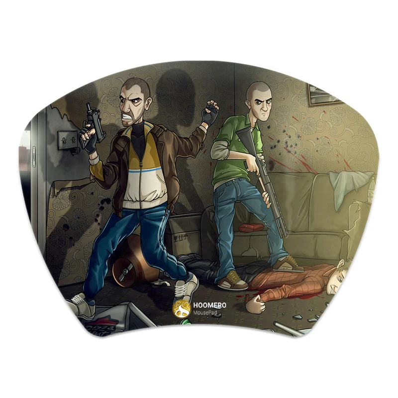 ماوس پد هومرو مدل MC406 طرح بازی جی تی ای GTA