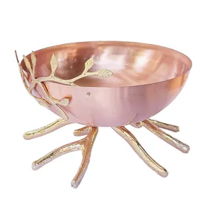 آجیل خوری مسی مدل گل دار کد ZH331.3
