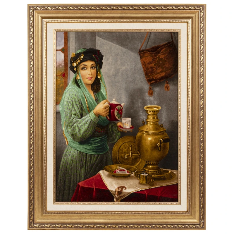 تابلو فرش دستباف سی پرشیا طرح دختر کرد کد 903984