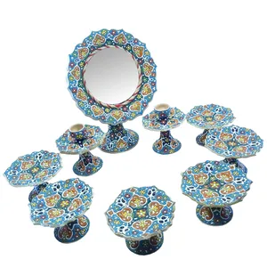  مجموعه ظروف هفت سین 9 پارچه مدل میناکاری کد HSSM06