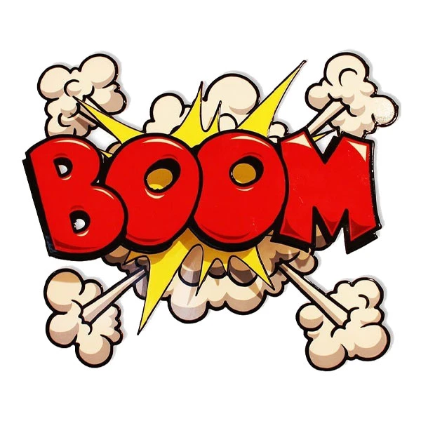 استیکر پارچه و لباس پاد آفرین مدل BOOM کد 383 