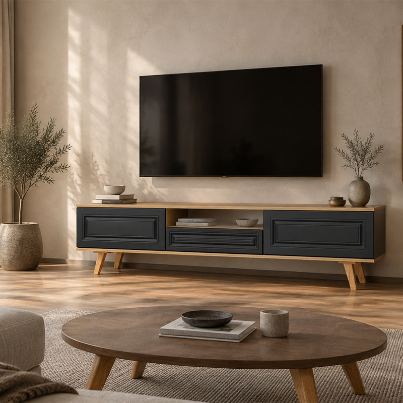  میز تلویزیون کد JW 119 مناسب برای تلویزیون تا 55 اینچ
