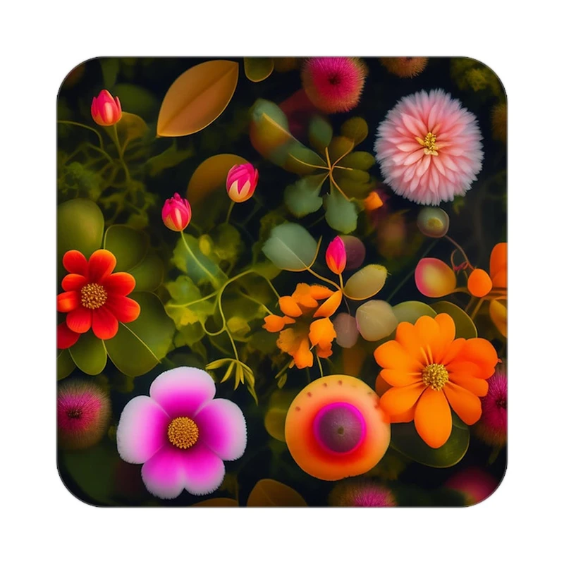 زیر لیوانی کاکتی طرح گل مدل mp16966