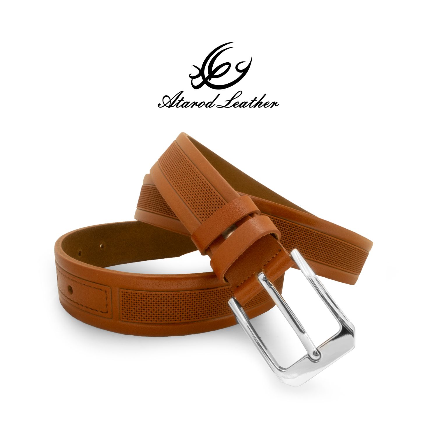کمربند مردانه چرم عطارد مدل چرم طبیعی گاومیش کد B57 -  - 3