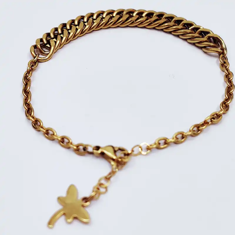 پابند زنانه مدل مدل استیل با زنجیر دوبل