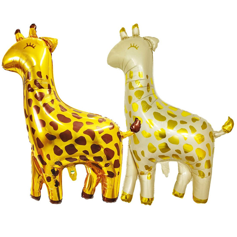 بادکنک فویلی مدل حیوان های جنگل سافاری طرح زرافه کد DB20