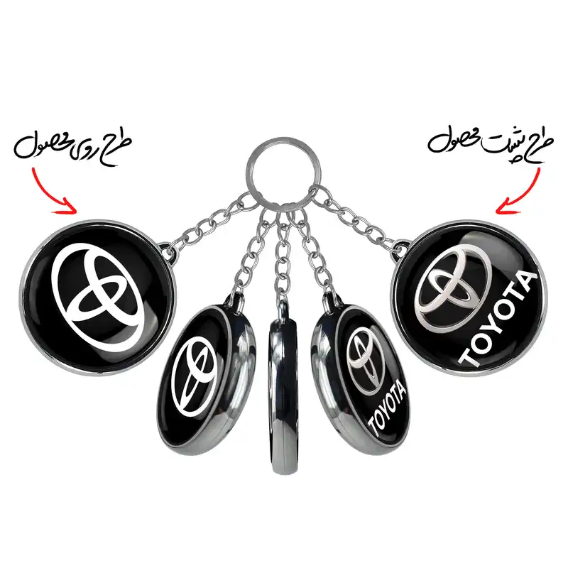 جاکلیدی خندالو طرح تویوتا Toyota مدل دوطرفه کد 2352823526