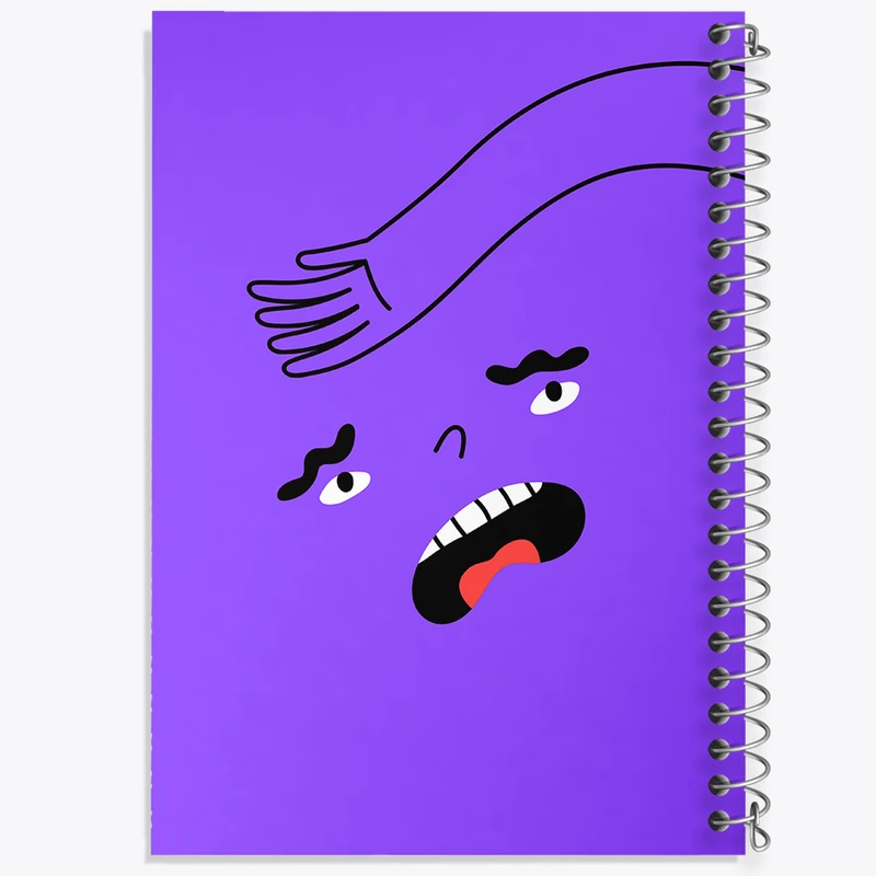 دفتر مشق 50 برگ خندالو طرح شکلک بامزه کد N698