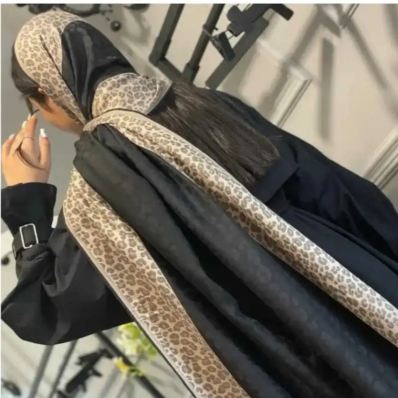 شال زنانه مدل پلنگی ژاکارد