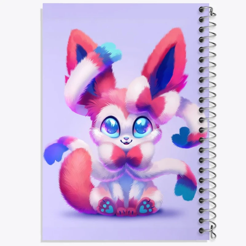 دفتر مشق 100 برگ خندالو طرح سیلوئون انیمه پوکمون کد 17301