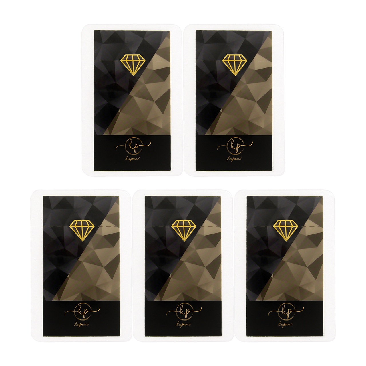 طلا گرمی 18 عیار کاپانی مدل الماس کد kc001-p5 بسته 5 عددی