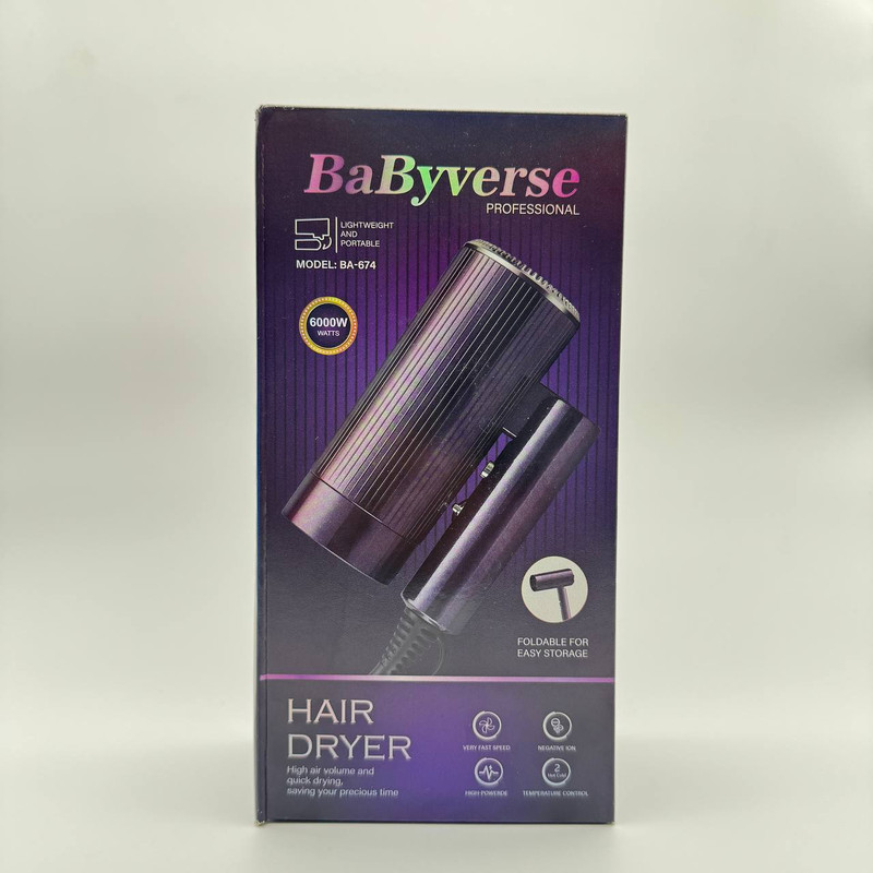 سشوار مسافرتی 6000 وات بیبیورس مدل BA-674