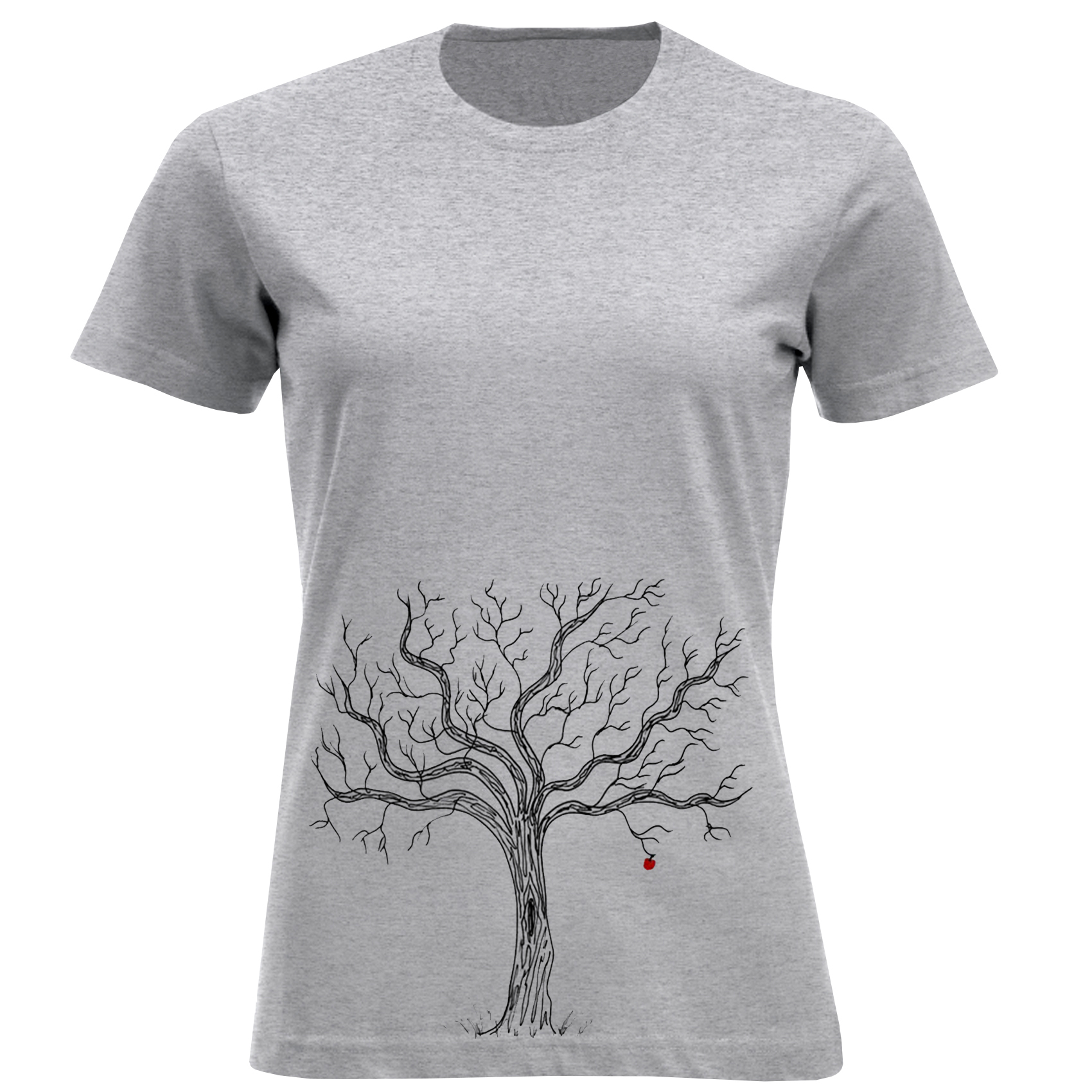 تی شرت آستین کوتاه زنانه مدل درخت D858