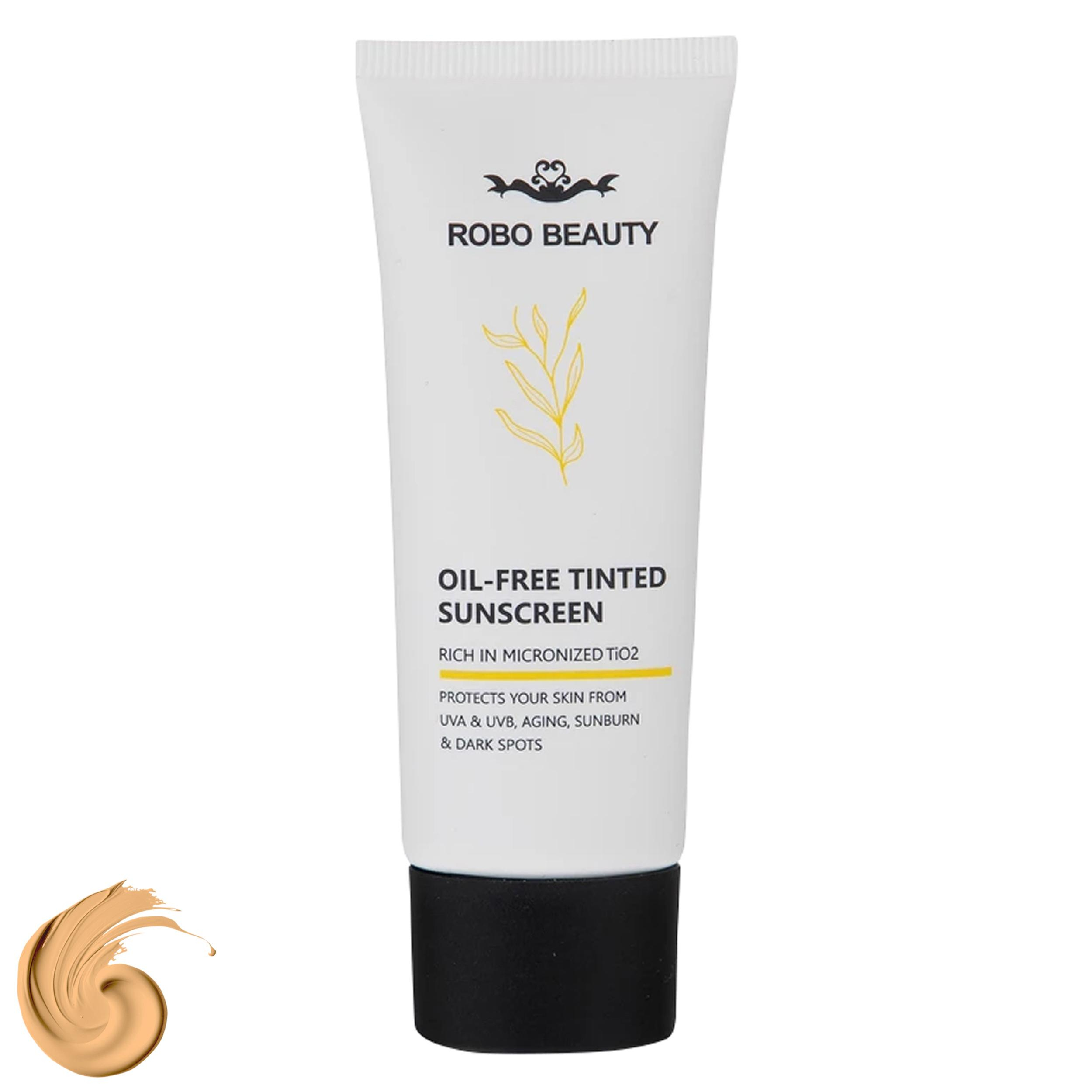 کرم ضدآفتاب رنگی SPF50 روبو بیوتی مدل Oil Free ‌مناسب پوست‌های چرب، حجم 40 میلی‌لیتر