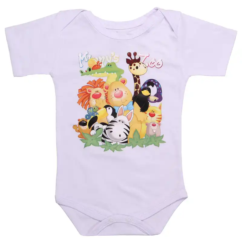 بادی آستین کوتاه نوزادی مدلا مدل باغ وحش کد MAS15548