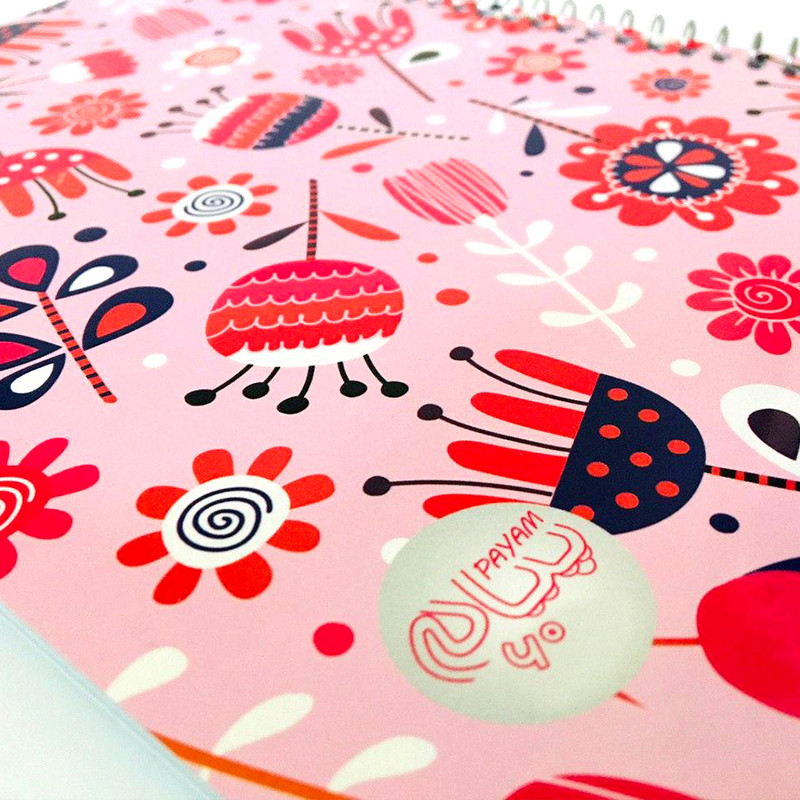 دفتر مشق 60 برگ پیام مدل گل آذین کد 6096