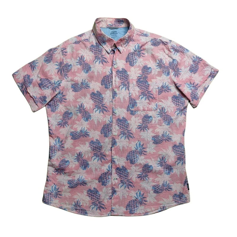 شومیز آستین کوتاه یقه برگردان زنانه مدل هاوایی