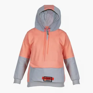 هودی دخترانه مدل نیم زیپ کد 002