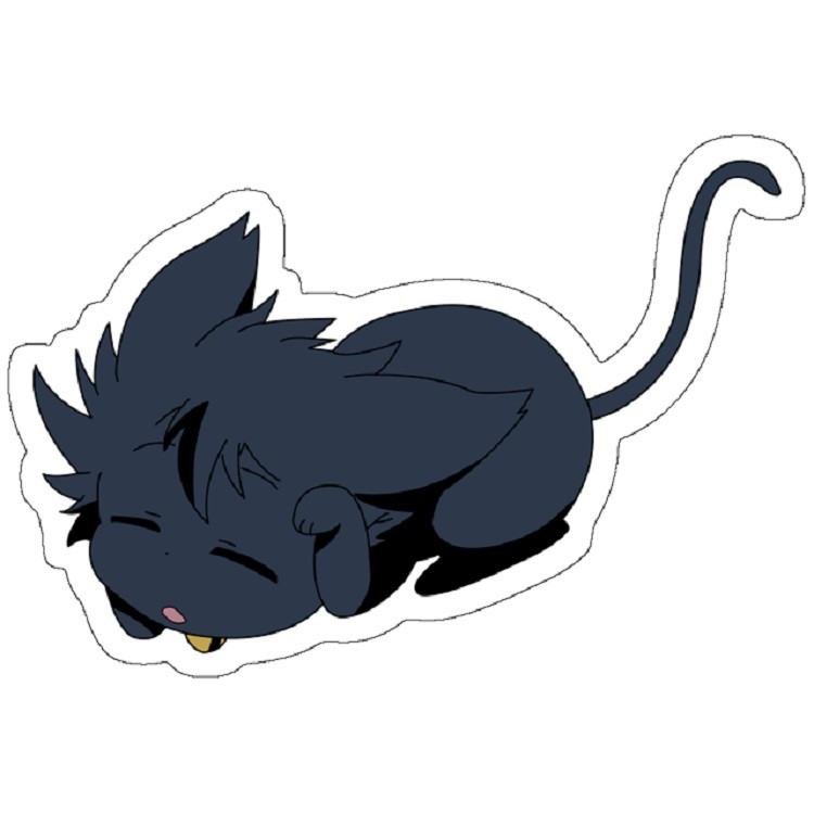 استیکر لپ تاپ مدل Servamp - Kuro Sloth Cute Cat