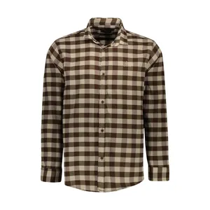 پیراهن آستین بلند مردانه مدل چهارخانه کد P-KE