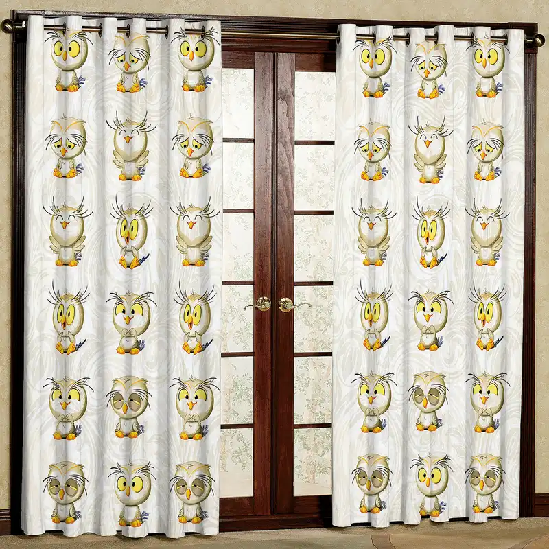 پرده مدل جغد مخمل پانچی کد 2560 سایز 200x140 سانتی متر