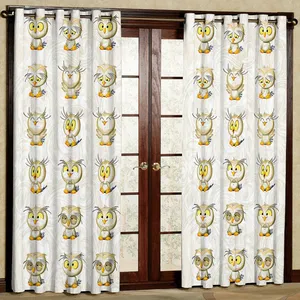 پرده مدل جوجه جغد هازان پانچی کد 2560 سایز 140x200 سانتی متر