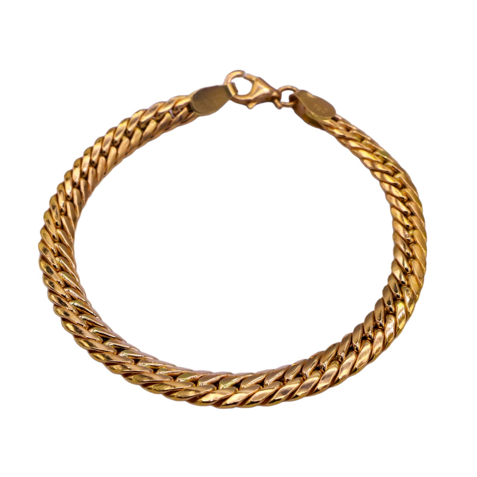 دستبند طلا 18 عیار زنانه مدل حصیری کونیک -  - 3