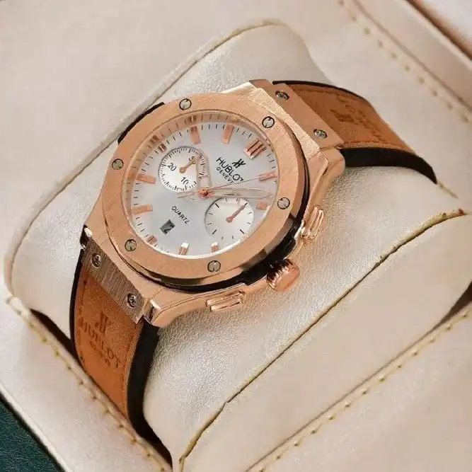 ست ساعت مچی عقربه ای زنانه و مردانه  مدل تک موتور کد Sfd_roz012