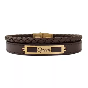 دستبند طلا 18 عیار مردانه لیردا مدل Queen 825