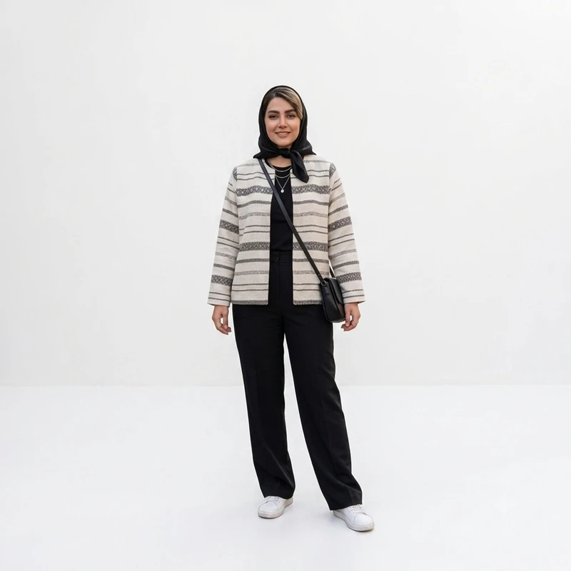 مانتو کتی زنانه کنفی بادی ذن مدل bzn04