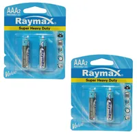 باتری نیم قلمی رایمکس مدل Super Heavy Duty بسته چهار عددی