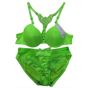 ست شورت و سوتین زنانه مدل بند گیپور 650