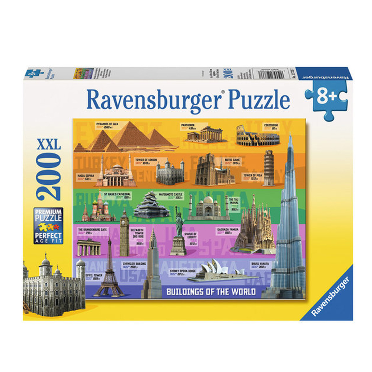 پازل 200 تکه راونزبرگر طرح Buildings of the world کد 127337