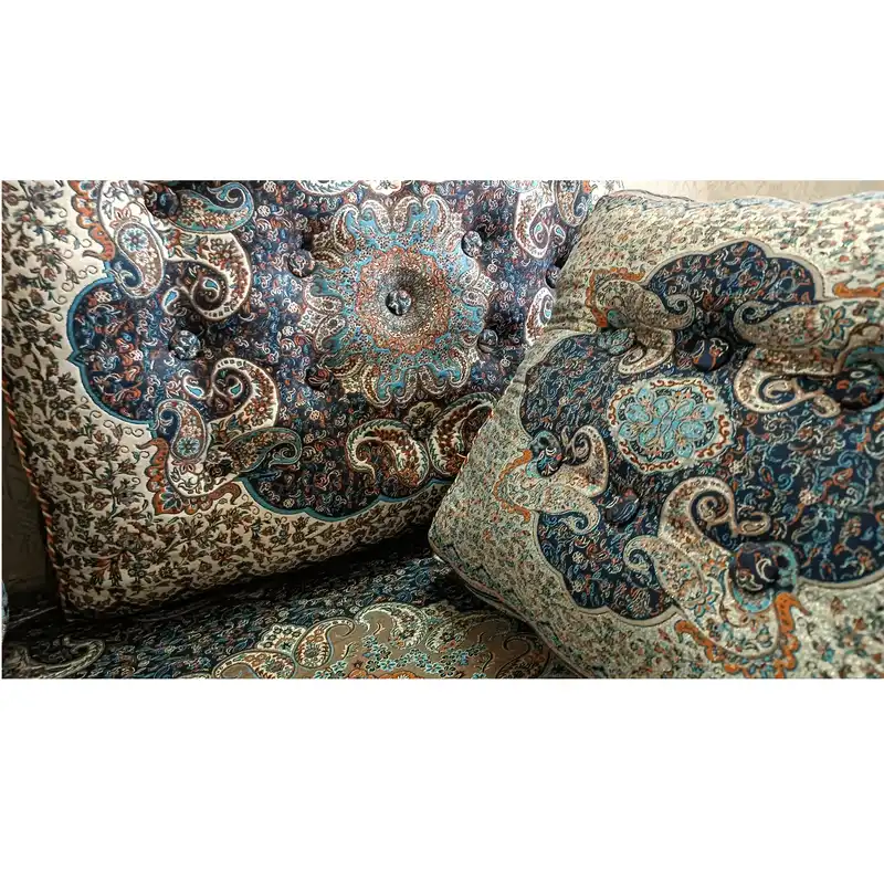 ست 7 تکه پشتی ترمه مدل شاه نشین کد 2627