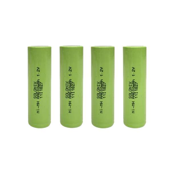 باتری قلمی قابل شارژ سولونیکس مدل  صنعتی 600mAh سرتخت بسته 4 عددی
