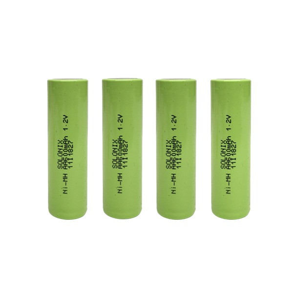باتری قلمی قابل شارژ سولونیکس مدل  صنعتی 600mAh سرتخت بسته 4 عددی