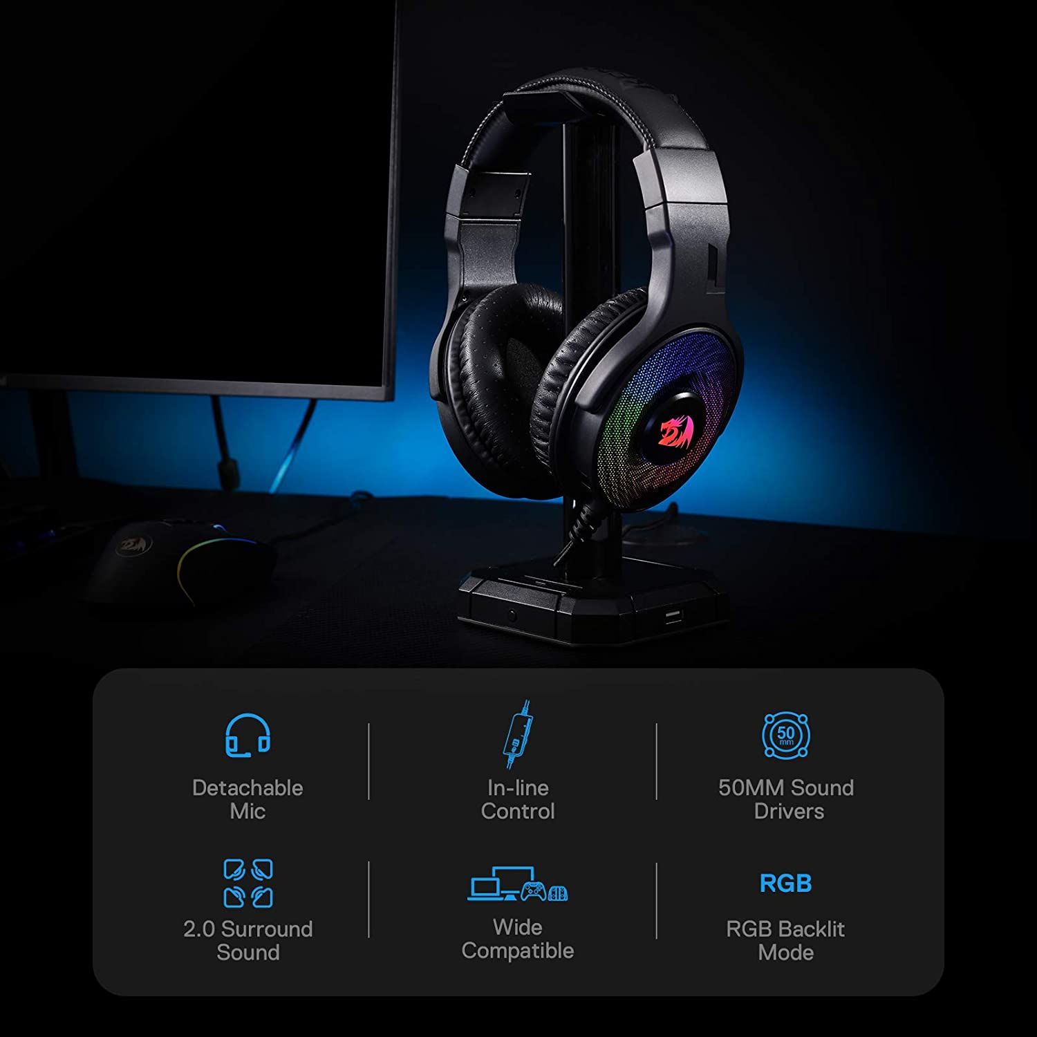 هدست مخصوص بازی ردراگون مدل Pandora H350 -  - 2